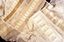 ivory and gold chiffon scarves